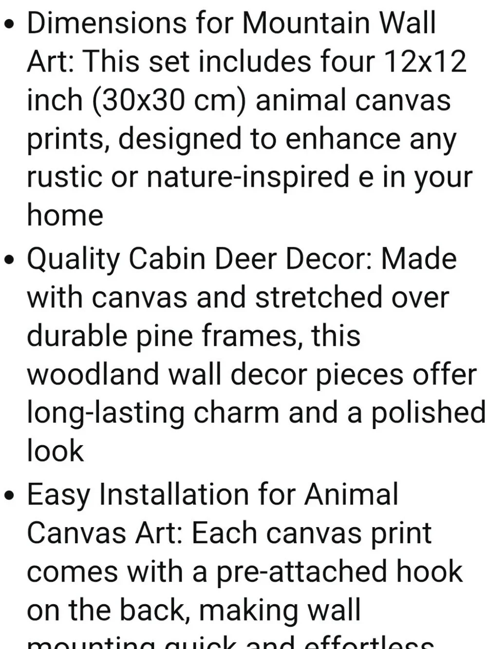 Rustic Wildlife Canvas Wall Art Set - Black Silhouette on Brown
